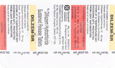 Dilzem Sr 90mg Strip Of 15 Tablets