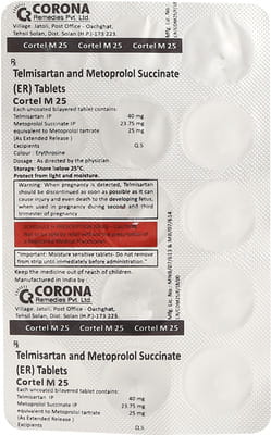 Cortel M 25mg Strip Of 15 Tablets