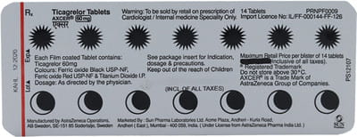 Axcer 60mg Strip Of 14 Tablets