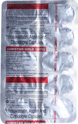 Unistar Gold 10/75mg Strip Of 10 Capsules