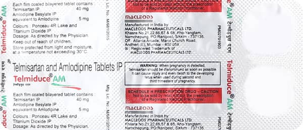 Telmiduce Am Strip Of 10 Tablets