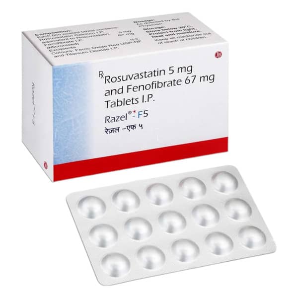 रेज़ेल एफ 5एमजी की स्ट्रिप 15 टैबलेट्स