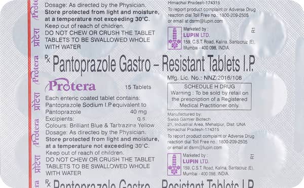 Protera 40Mg Strip Of 15 Tablets