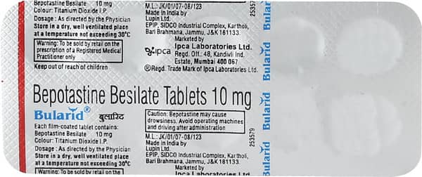Bularid 10mg Strip Of 10 Tablets