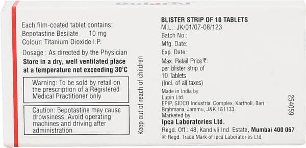 Bularid 10mg Strip Of 10 Tablets