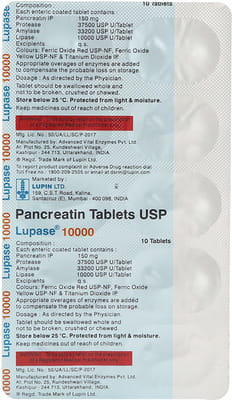 Lupase 10000 Strip Of 10 Tablets