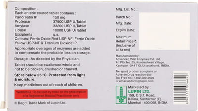 Lupase 10000 Strip Of 10 Tablets