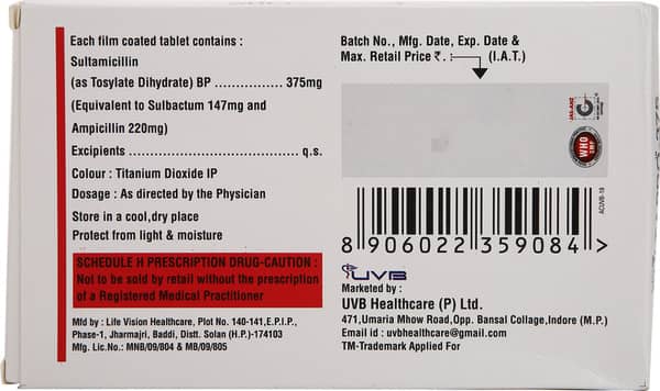 Sultapro-375 Tablet