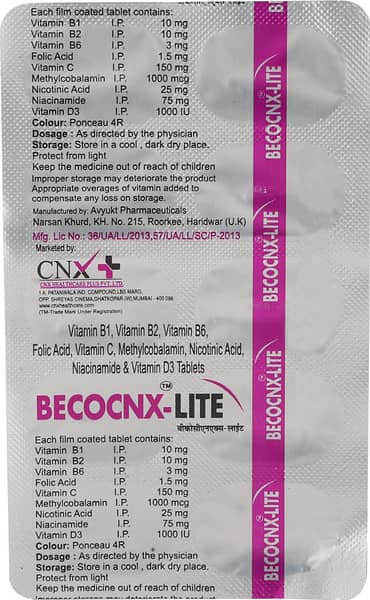 Becocnx Lite Strip Of 10 Tablets