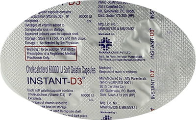 Instant D3 Strip Of 4 Capsules