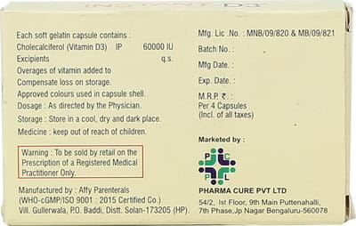 Instant D3 Strip Of 4 Capsules