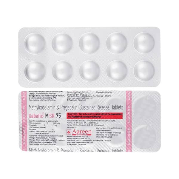 Gabafix M Sr 75mg Strip Of 10 Tablets