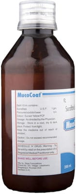 Mucocoat Sugar Free Bottle Of 200ml Suspension