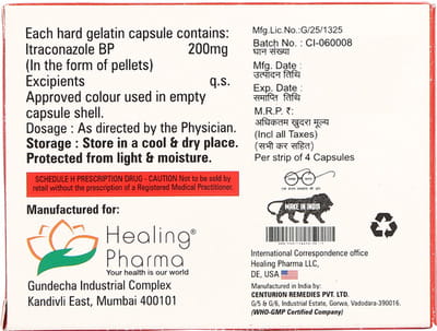 Itrotab 200mg Strip Of 4 Capsules