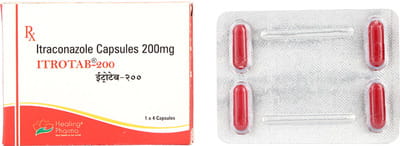 Itrotab 200mg Strip Of 4 Capsules