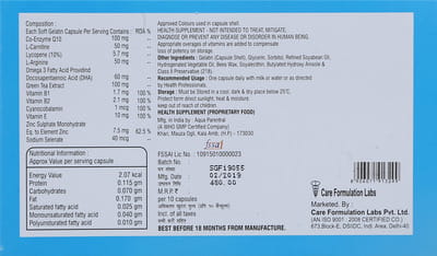 Care Q10 Forte Strip Of 10 Softgel Capsules