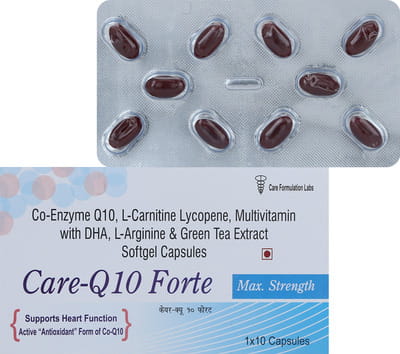 Care Q10 Forte Strip Of 10 Softgel Capsules