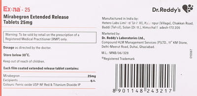 Exena 25mg Strip Of 10 Tablets