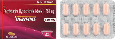 Verifine 180mg Strip Of 10 Tablets