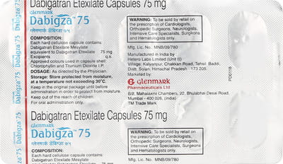 Dabigza 75mg Strip Of 10 Capsules