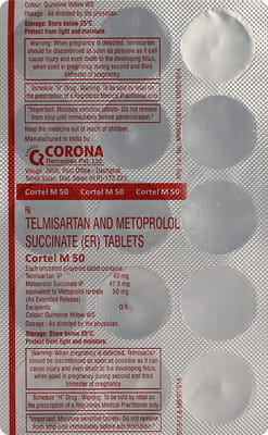 Cortel M 50mg Strip Of 15 Tablets