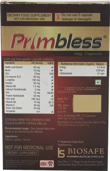 Primbless Strip Of 10 Capsules