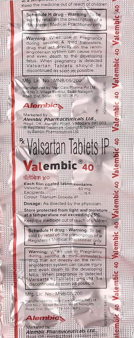 valembic 40mg tablets