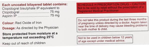 Clopicard Ap 75mg Strip Of 15 Tablets