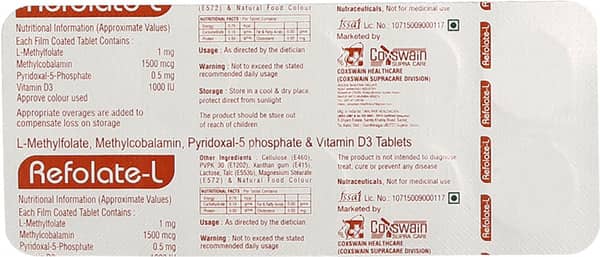 Refolate L Strip Of 10 Tablets
