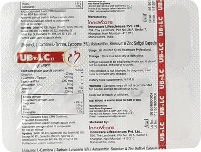 Ub 10 Lc Strip Of 10 Capsules