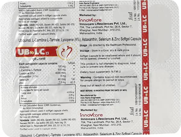 Ub 10 Lc Strip Of 10 Capsules