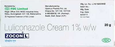 Zocon L 1% Tube Of 20gm Cream