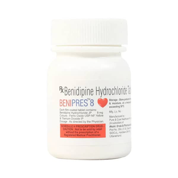 Benipres 8mg Bottle Of 30 Tablets