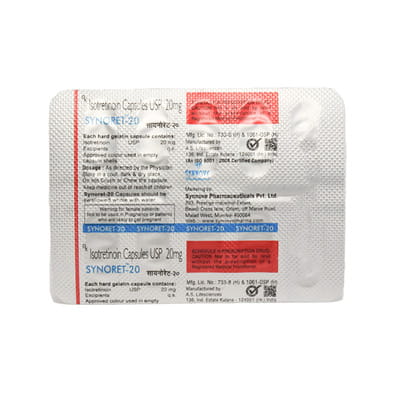 Synoret 20mg Strip Of 10 Capsules