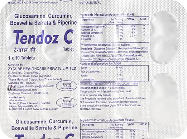 Tendoz C Strip Of 10 Tablets