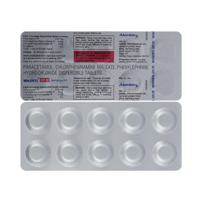 Wikoryl 325mg Dt Strip Of 10 Tablets