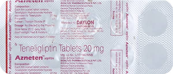 Azneten 20mg Strip Of 10 Tablets