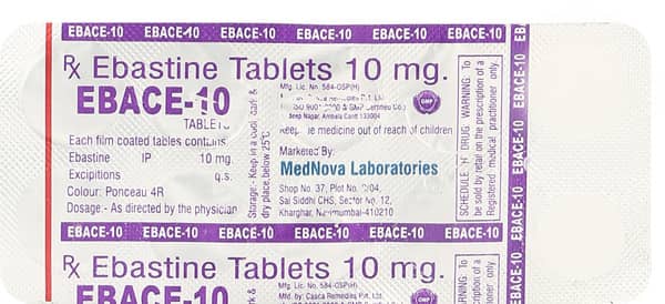 Ebace 10Mg Strip Of 10 Tablets