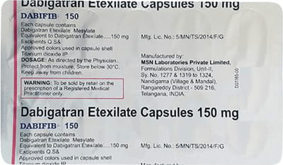 Dabifib 150mg Strip Of 10 Capsules