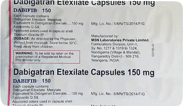 Dabifib 150Mg Strip Of 10 Capsules