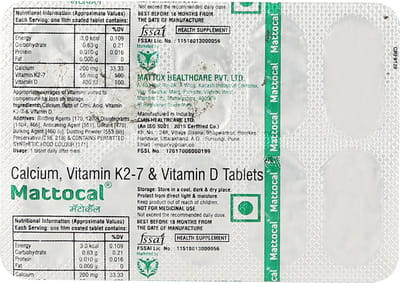 Mattocal Strip Of 10 Tablets