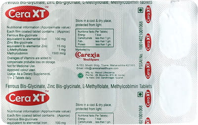 Cera Xt Strip Of 10 Tablets