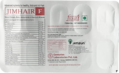 Jimhair F Strip Of 10 Tablets