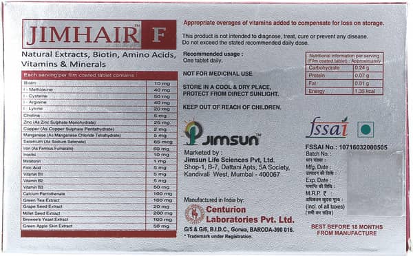Jimhair F Tablet
