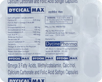 Dycical Max Strip Of 10 Capsules