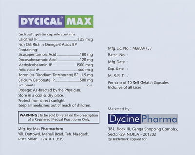 Dycical Max Strip Of 10 Capsules
