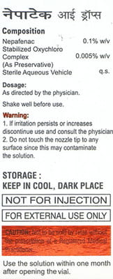 Nepatak Bottle Of 5ml Eye Drops