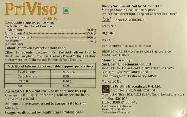 Priviso Strip Of 10 Tablets