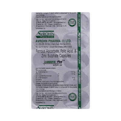 Carbofol Plus Strip Of 10 Capsules