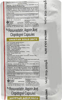 Unistar Gold 20/75mg Strip Of 10 Capsules
